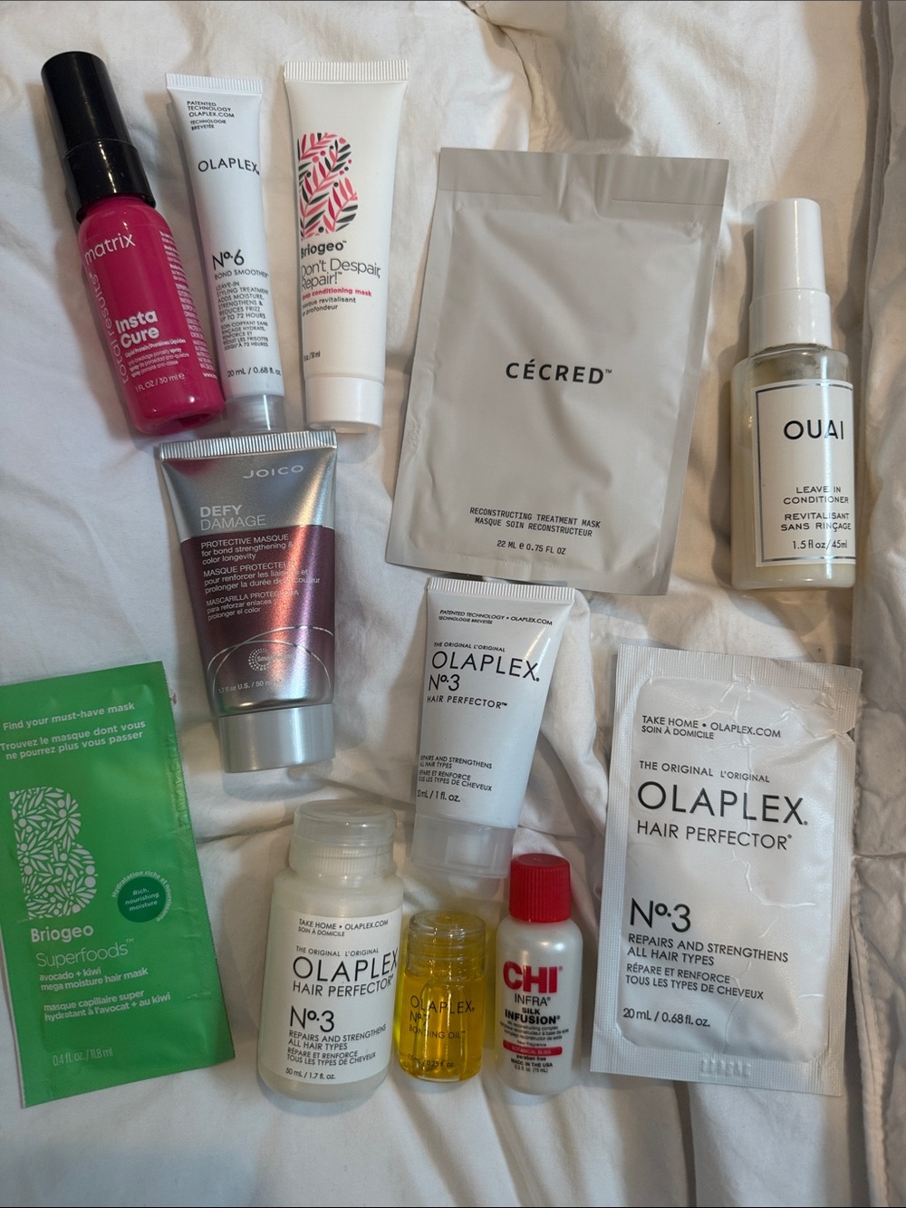 High end hair care sample bundle